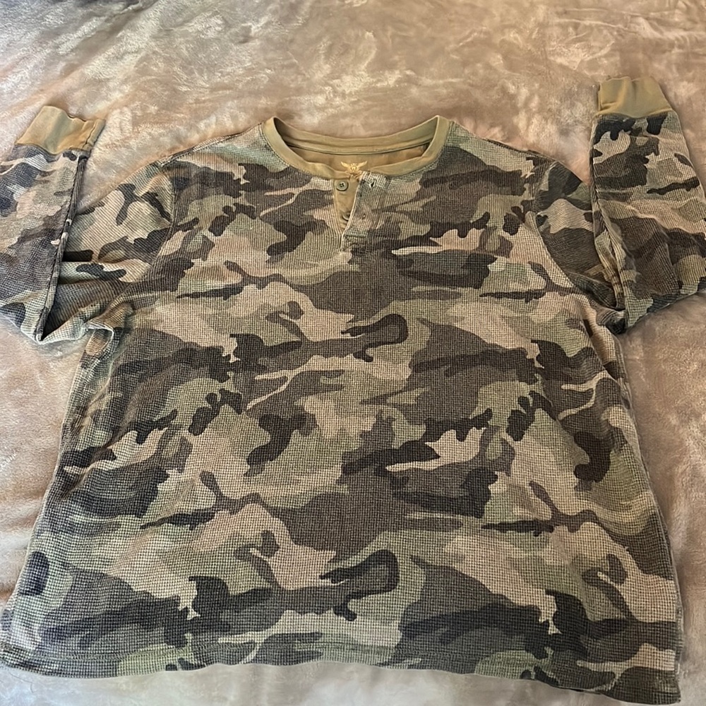 Faded Glory Camp Long Sleeve Shirt